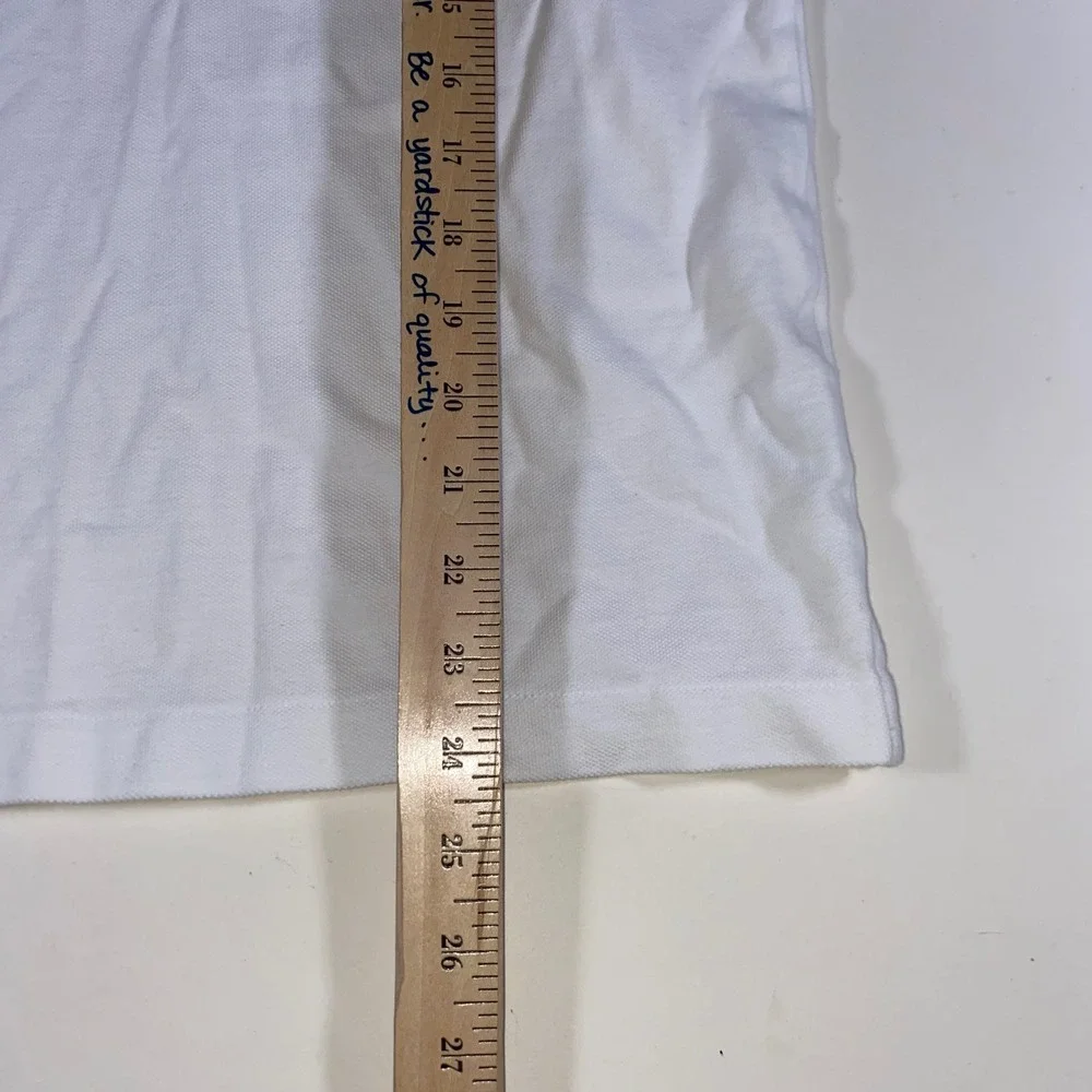 Vineyard Vines Boy White Cotton Pique Short Sleeve Whale Logo Polo Shirt L 16-18